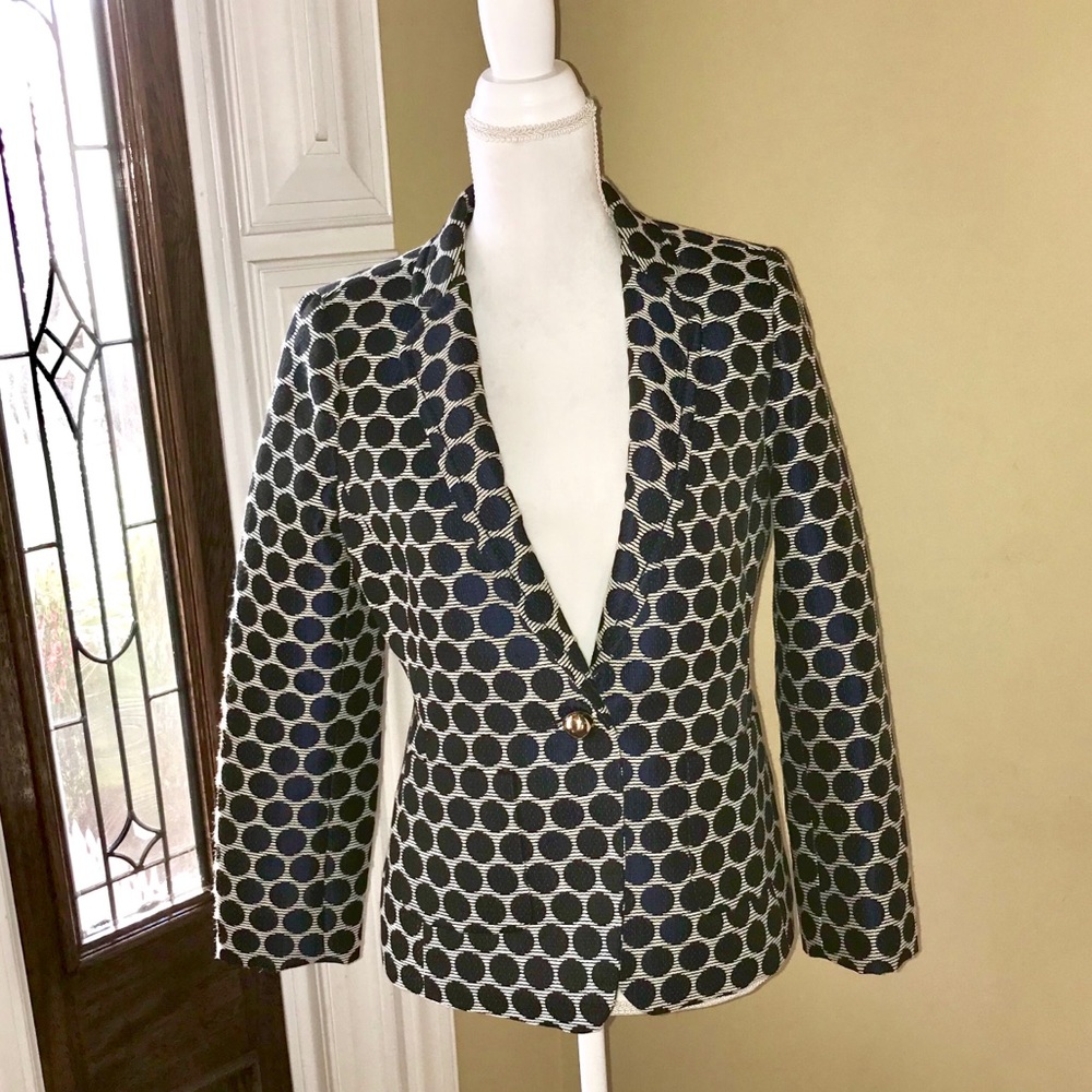 Host pick Kate Spade blue and cream blazer.